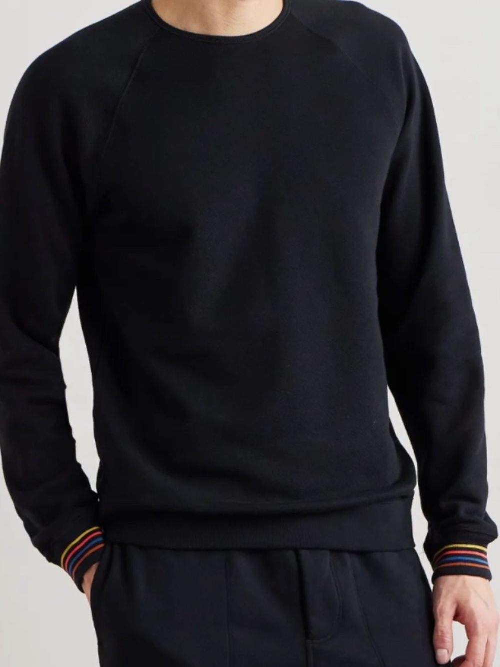 Paul Smith Striped Cotton-Jersey Sweatshirt Sweater - Black - L